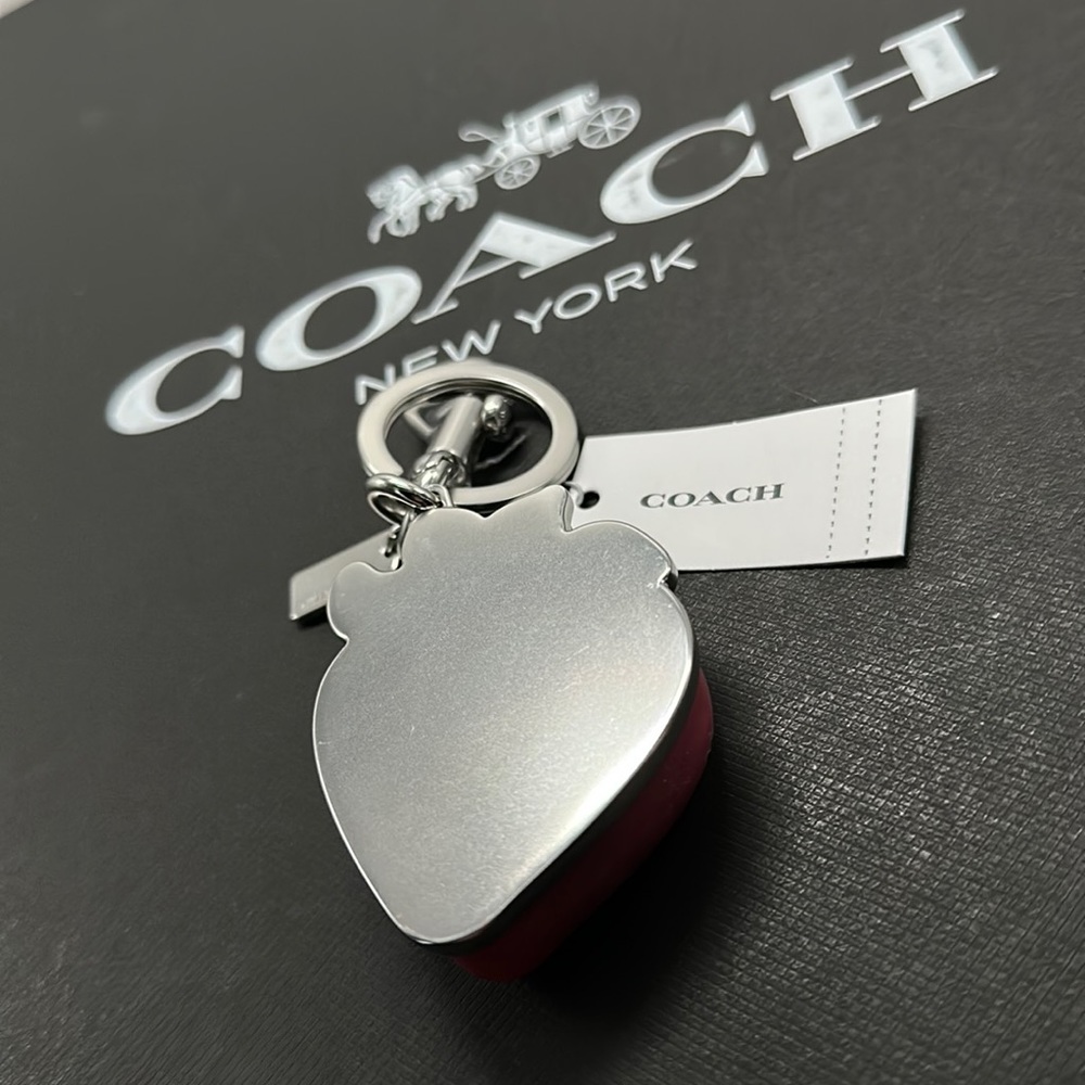 NWT Coachtopia Coach Strawberry Bag Charm Fruit 70% Recycled Resin FOB Keychain - Picture 14 of 15